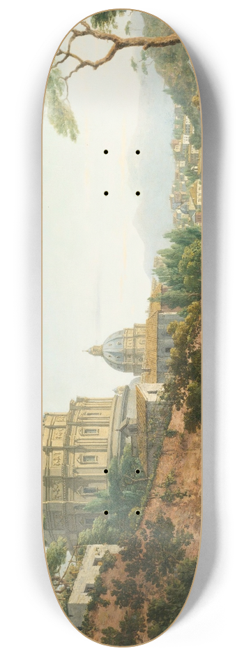 William Marlow - View Of Saint Peters, Rome 8.25 inch art skate deck