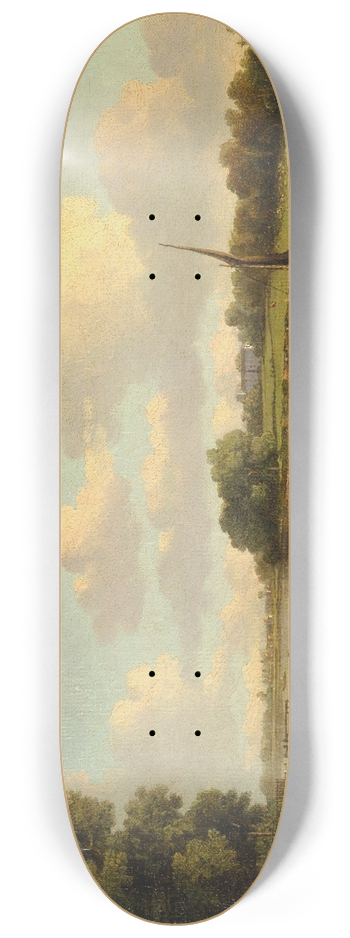 William Marlow - View on the River Thames at Richmond 8.25 inch art skate deck