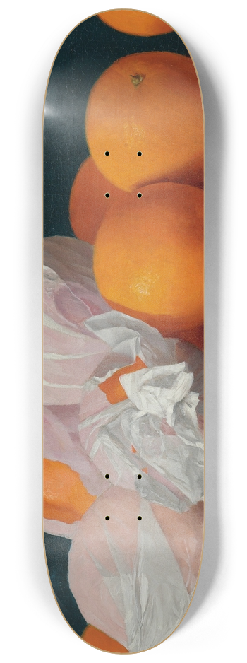 William Mccloskey - Wrapped Oranges On A Tabletop 8.25 inch art skate deck