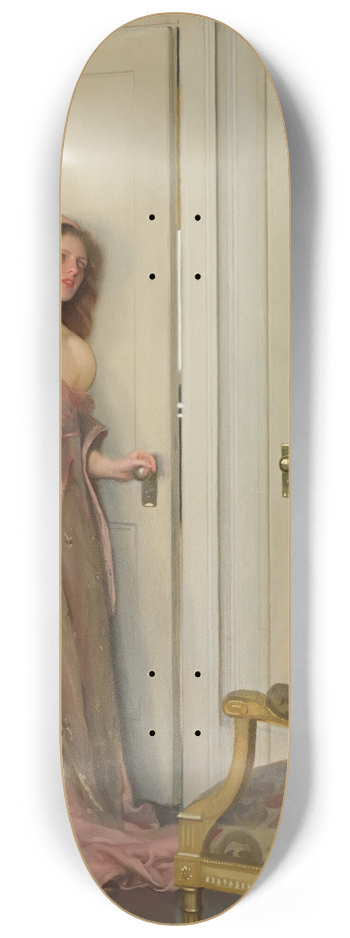 William McGregor Paxton - The other door 8.25 inch art skate deck