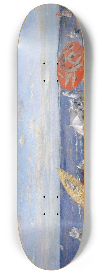 William Merritt Chase - At the Seaside 8.25 inch art skate deck