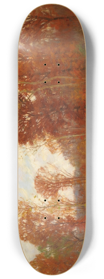 William Merritt Post - Autumn Landscape 8.25 inch art skate deck