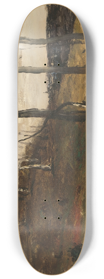 William Morris Hunt - Hillside with Trees 8.25 inch art skate deck