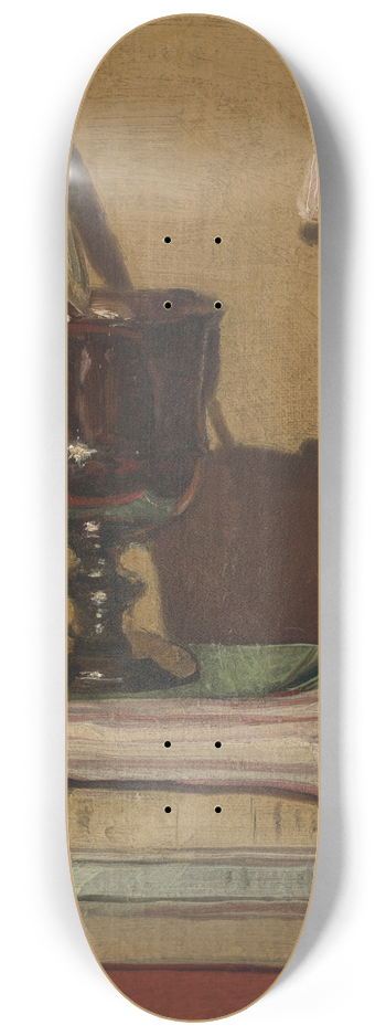 William Nicholson - Vase and Books on a Red Table 8.25 inch art skate deck