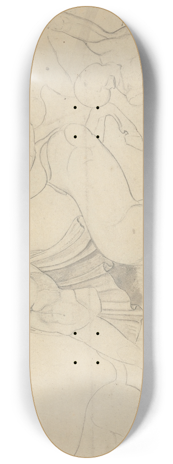 William Pars - Sketch of Centaurs and Lapiths From a Frieze 8.25 inch art skate deck