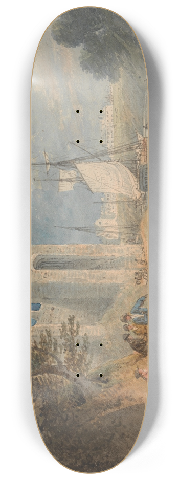 William Payne - View at Caernarvon, Wales 8.25 inch art skate deck