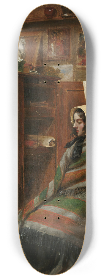William Powell Frith - Model In A Cluttered Studio 8.25 inch art skate deck