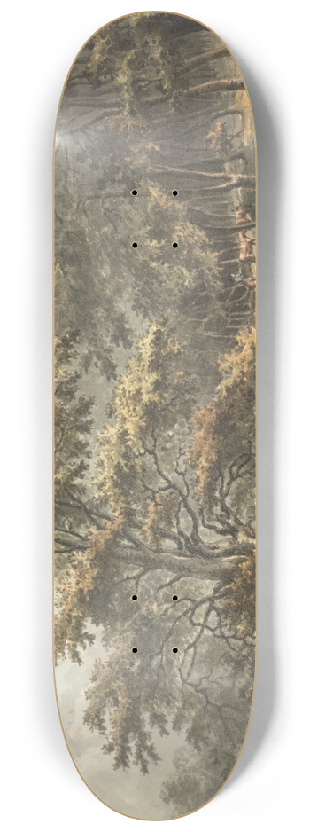 William P. Sherlock - Landscape with River and Cattle Driver in Background 8.25 inch art skate deck