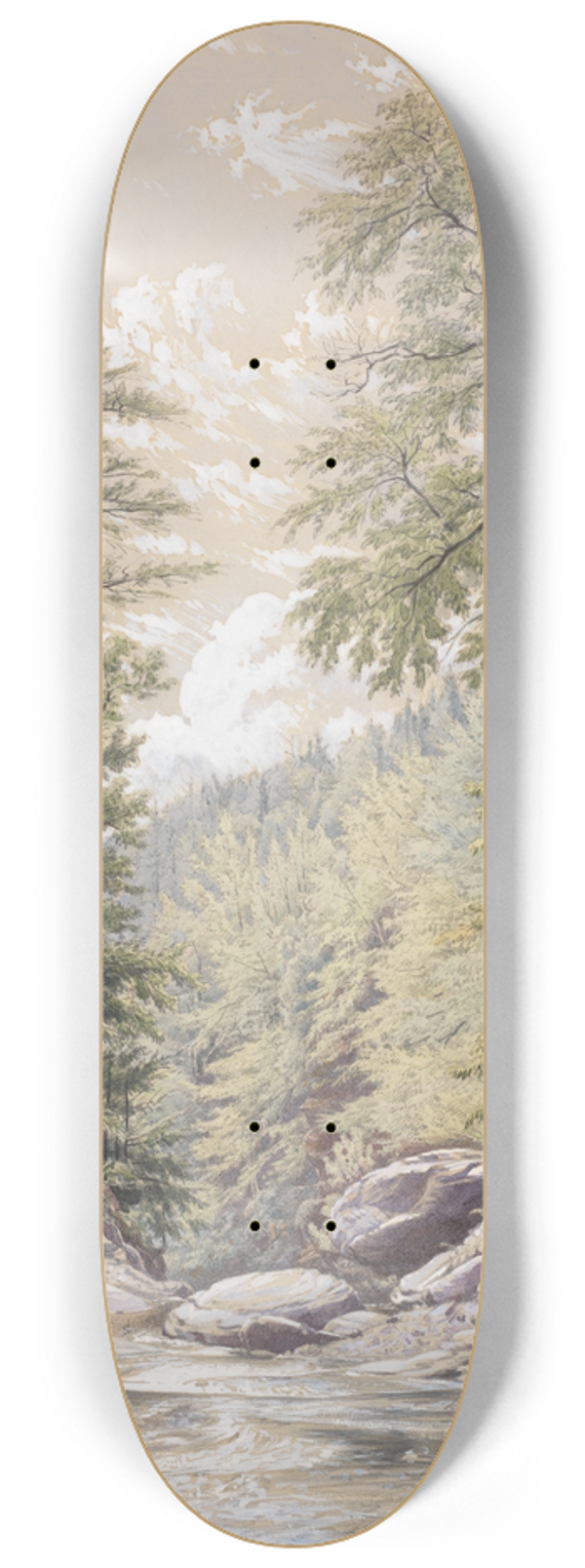 William Rickarby Miller - Catskill Clove in Palingsville 8.25 inch art skate deck