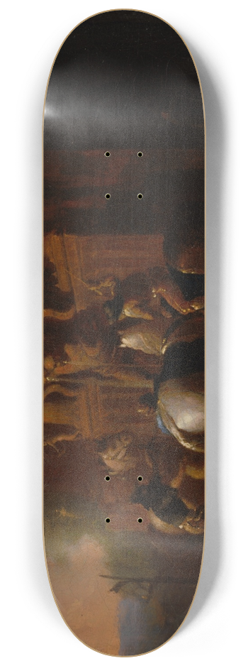 William Rimmer - Horses at a Fountain 8.25 inch art skate deck