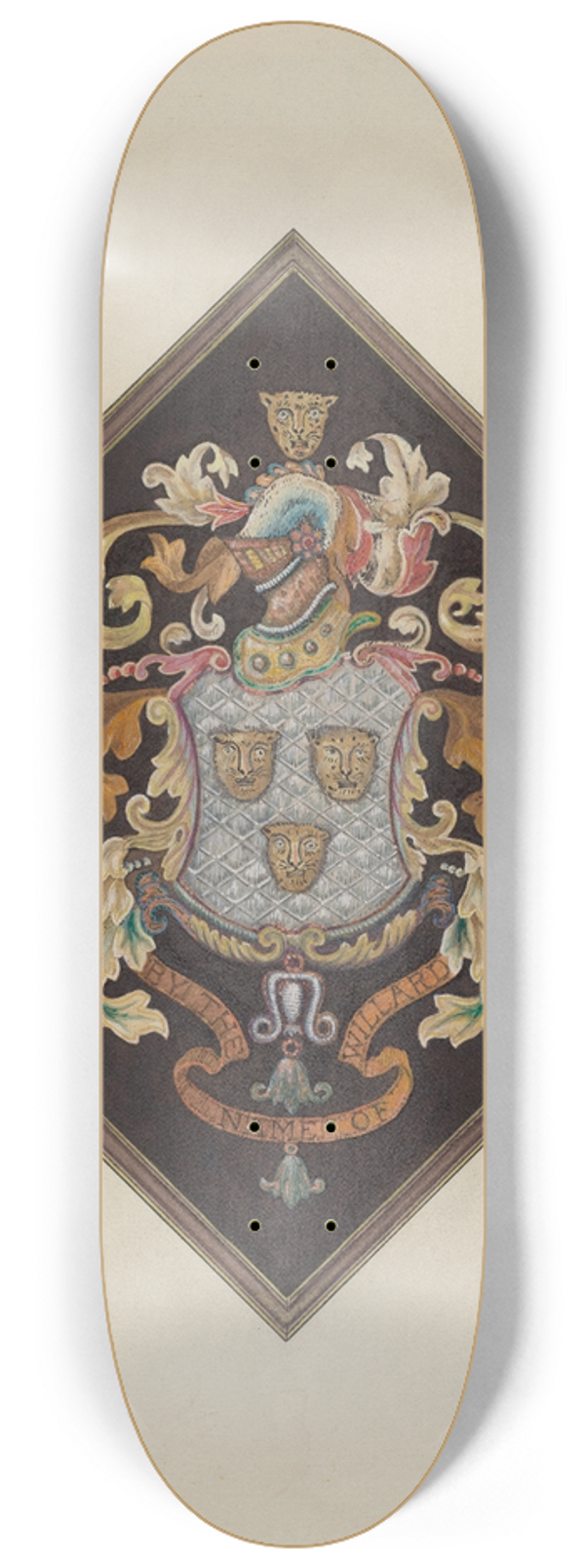 William Roberts - Coat of Arms 8.25 inch art skate deck