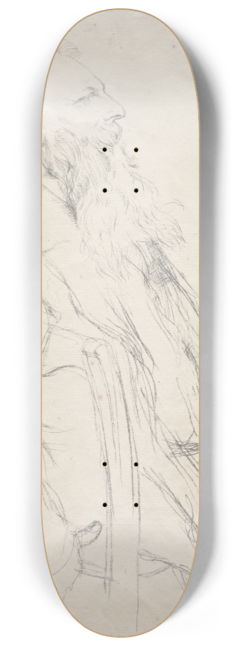 William Rothenstein - Auguste Rodin 8.25 inch art skate deck