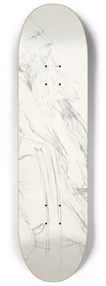 William Rothenstein - Auguste Rodin 8.25 inch art skate deck