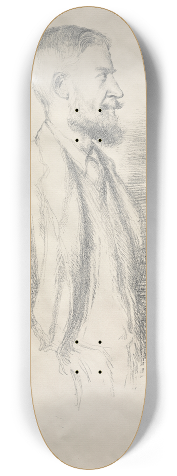 William Rothenstein - George Bernard Shaw 8.25 inch art skate deck