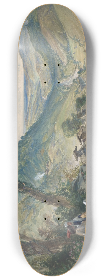 William Simpson - Valley of Vardan, Caucasus 8.25 inch art skate deck