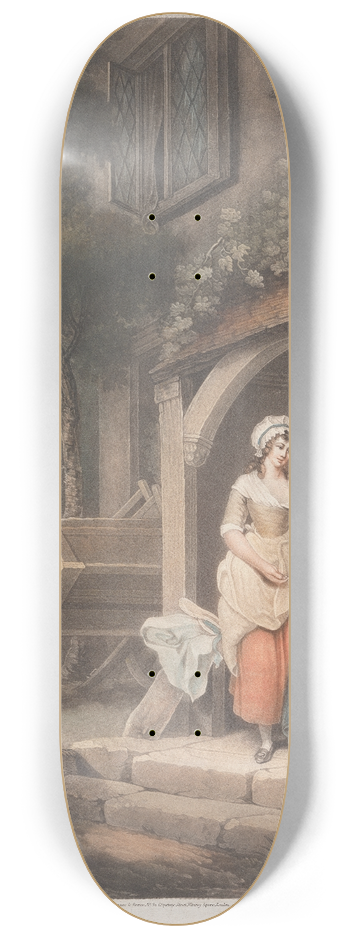 William T. Annis - Returned from Market (After Francis Wheatley) 8.25 inch art skate deck