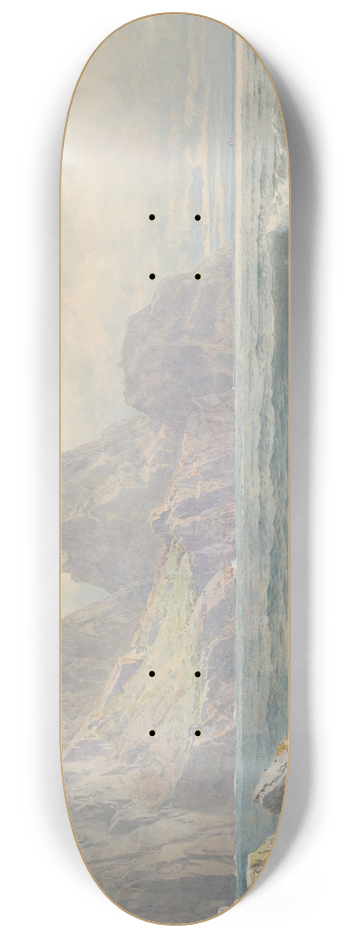 William Trost Richards - RockyCoastline 8.25 inch art skate deck