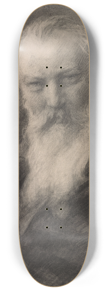 William Unger - Portrait of Johannes Brahms 8.25 inch art skate deck