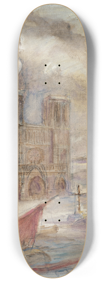 Adolphe Lon Willette - Notre Dame Of Paris. 8.25 inch art skate deck