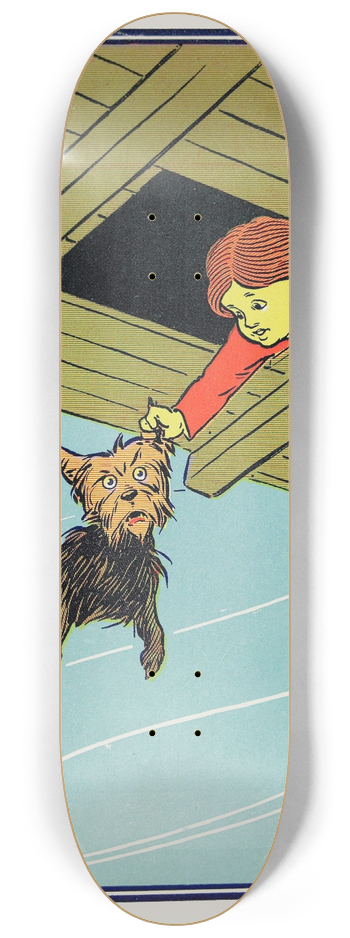 William Wallace Denslow - She caught Toto by the ear 8.25 inch art skate deck