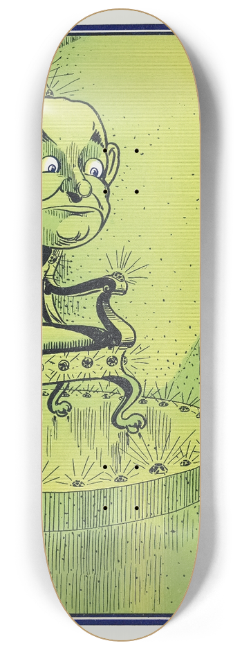 William Wallace Denslow - The Eyes looked at her thoughtfully 8.25 inch art skate deck