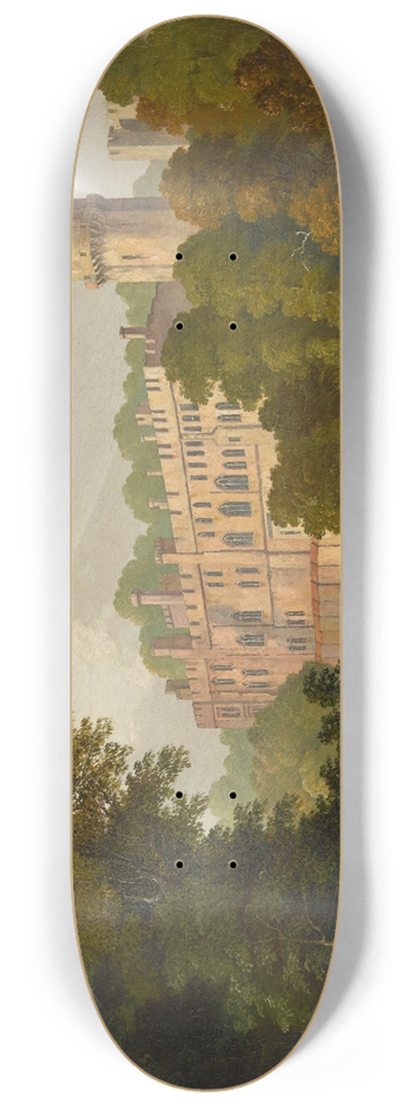 William Westall - A view of Warwick Castle 8.25 inch art skate deck