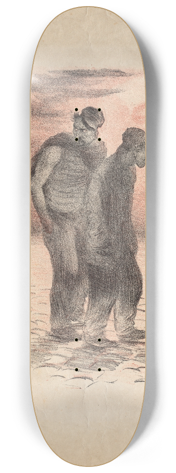 Adolphe Lon Willette - Paris Scenes and Murderers 8.25 inch art skate deck