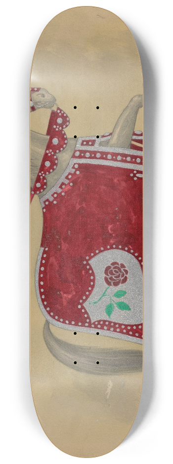 Will R. Barnes - 7 Horses-Knights of the Blended Rose 8.25 inch art skate deck