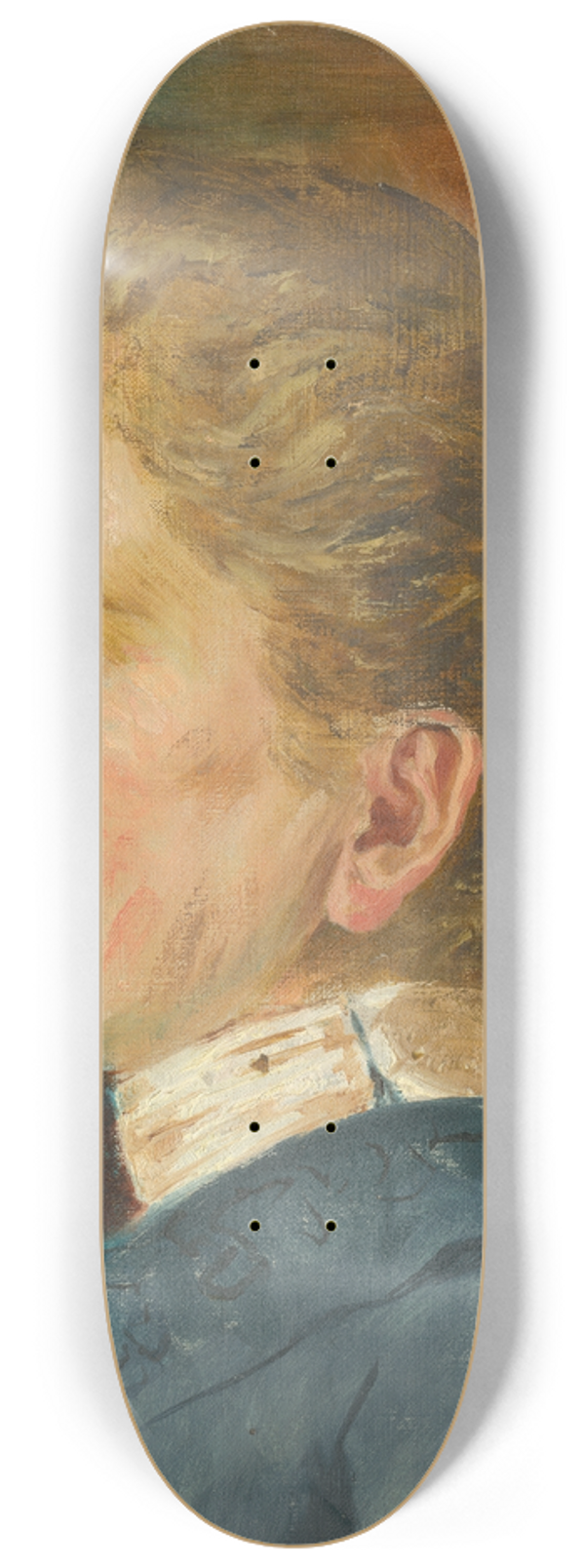 Aurel Ballo - Head Study of an Older Woman in Profile 8.25 inch art skate deck