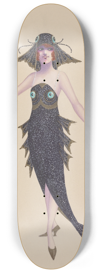 Will R. Barnes - Black fish costume 8.25 inch art skate deck