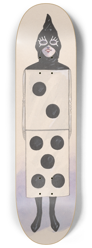 Will R. Barnes - Dance Dominos; White Set 8.25 inch art skate deck