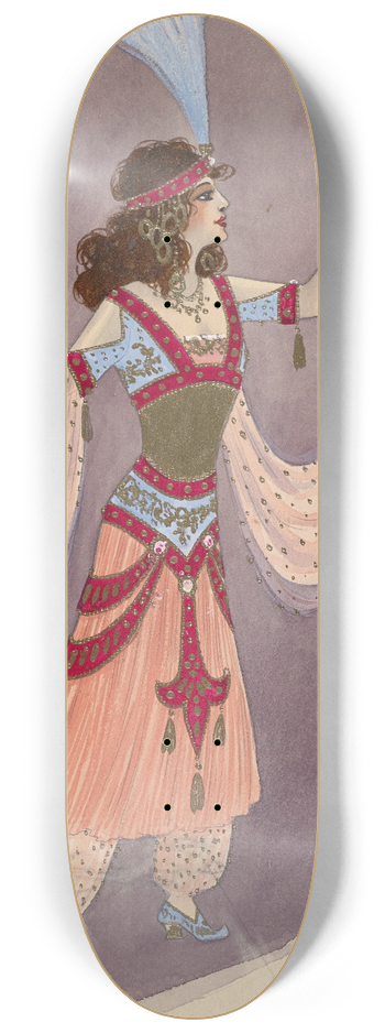 Will R. Barnes - Oriental-6 8.25 inch art skate deck