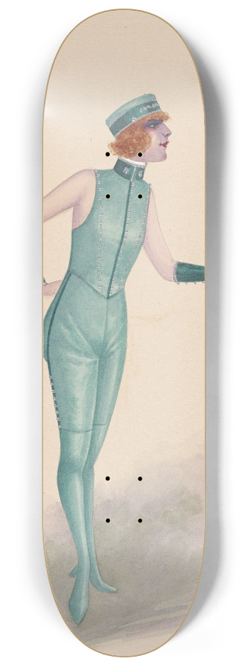 Will R. Barnes - The Bell-boys, 7 8.25 inch art skate deck