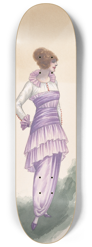 Will R. Barnes - Womans costume and fabric pieces 8.25 inch art skate deck