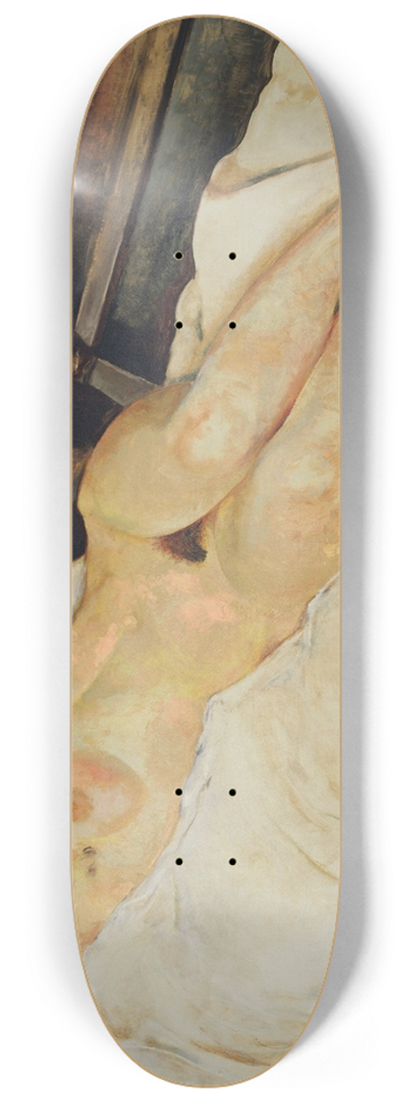 Willy Jaeckel - Liegender weiblicher Akt 8.25 inch art skate deck