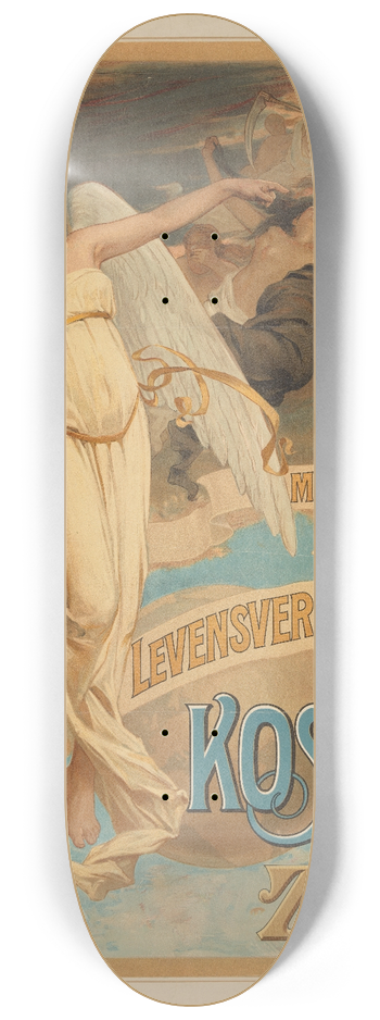 Willy Martens - Maatschappij van levensverzekeing Kosmos Zeist opgericht 1862. De levensverzekering verdrijft de rampen des levens. 8.25 inch art skate deck