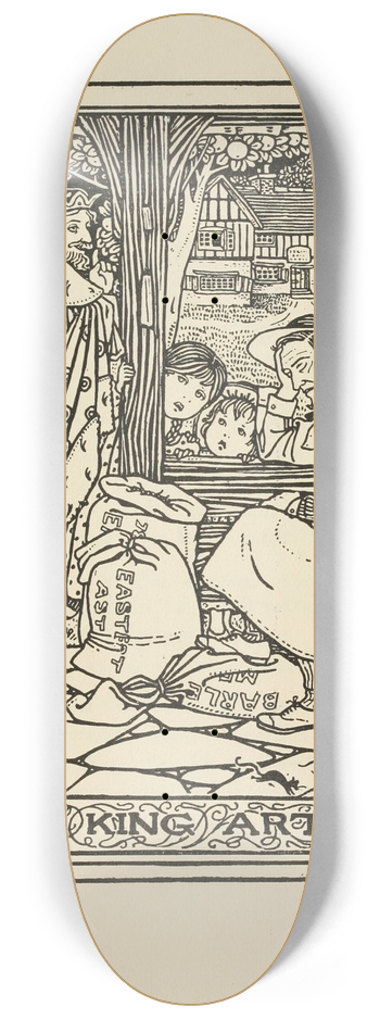 Winifred Smith - Good king Arthur 8.25 inch art skate deck