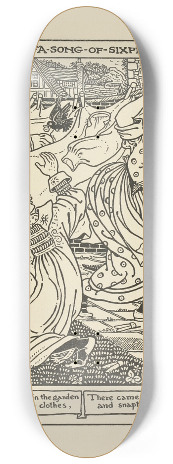 Winifred Smith - Sing a song of Sixpence 8.25 inch art skate deck