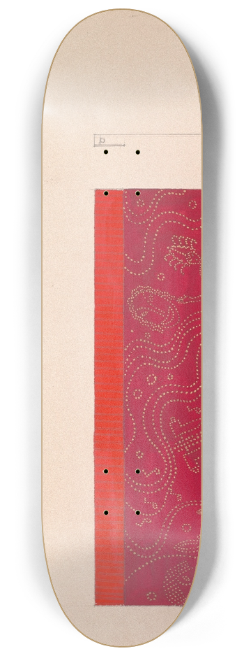 Winold Reiss - Design for unidentified restaurant, possibly Dunhalls Restaurant, New York, NY.] [Mural of masks and dancing figures (Wall treatment in foyer) 8.25 inch art skate deck