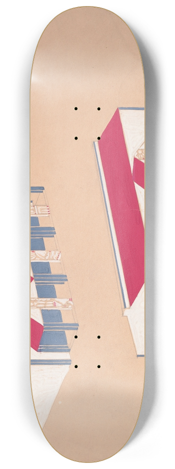 Winold Reiss - Designs for roadhouse or terrace restaurant 8.25 inch art skate deck