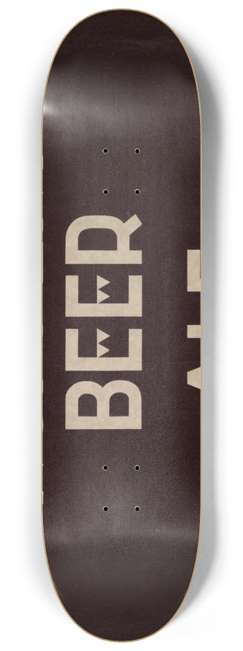 Winold Reiss - Stylized logo for Ruppert Beer 8.25 inch art skate deck