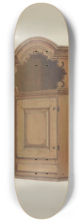 Austin L. Davison - Pa. German Wall Corner Cupboard 8.25 inch art skate deck