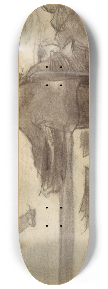 Winslow Homer - Beach with Boats and People, Cullercoats, England 8.25 inch art skate deck