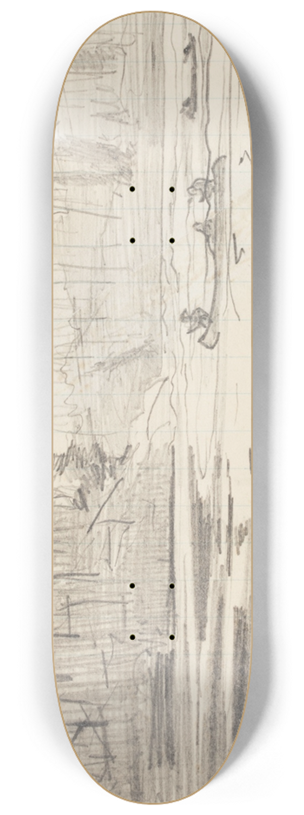 Winslow Homer - Canoes on a Lake 8.25 inch art skate deck