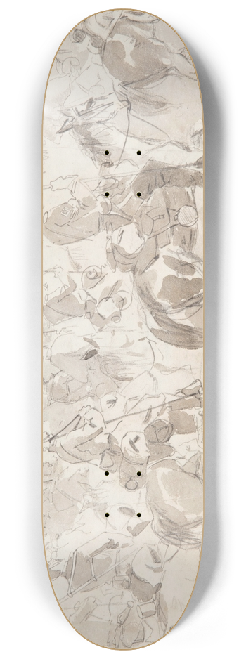 Winslow Homer - General McClellans Sixth Cavalry Regiment, Embarking at Alexandria for Old Point Comfort 8.25 inch art skate deck