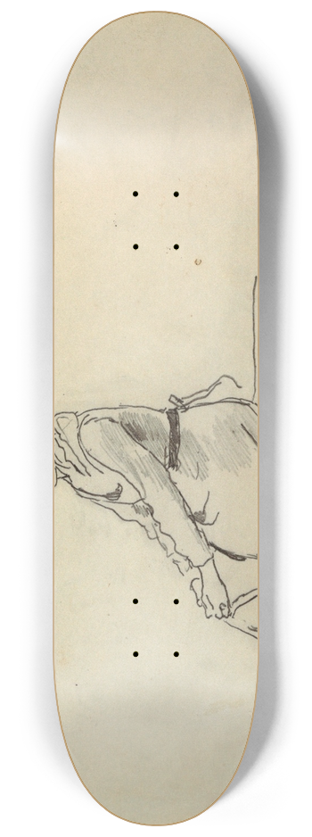 Winslow Homer - Girl Seated on a Step 8.25 inch art skate deck