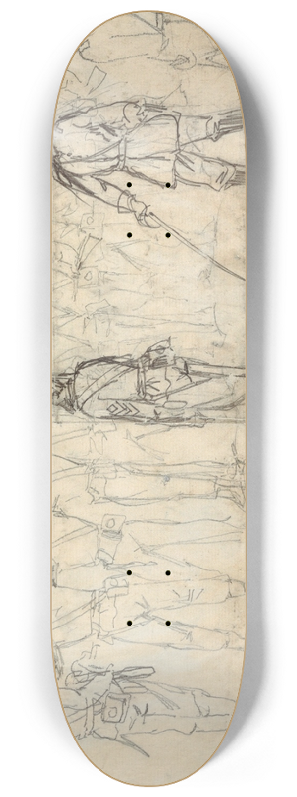 Winslow Homer - Infantry Rifle Drill 8.25 inch art skate deck