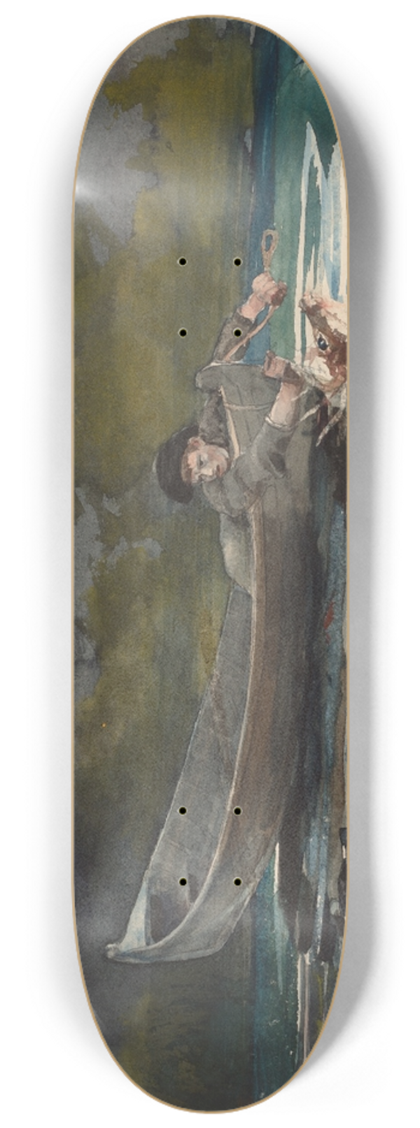 Winslow Homer - Sketch for Hound and Hunter 8.25 inch art skate deck
