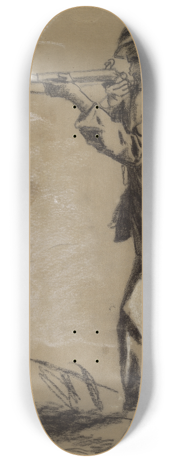 Winslow Homer - Soldier Taking Aim (recto) 8.25 inch art skate deck