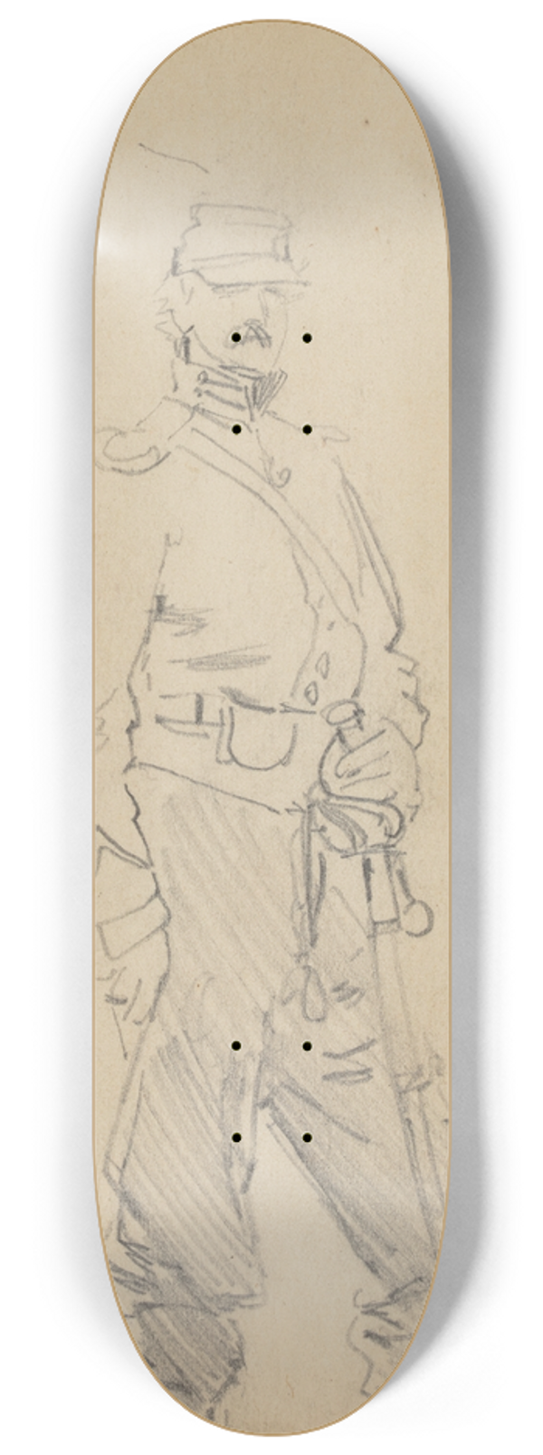 Winslow Homer - Standing Officer 8.25 inch art skate deck